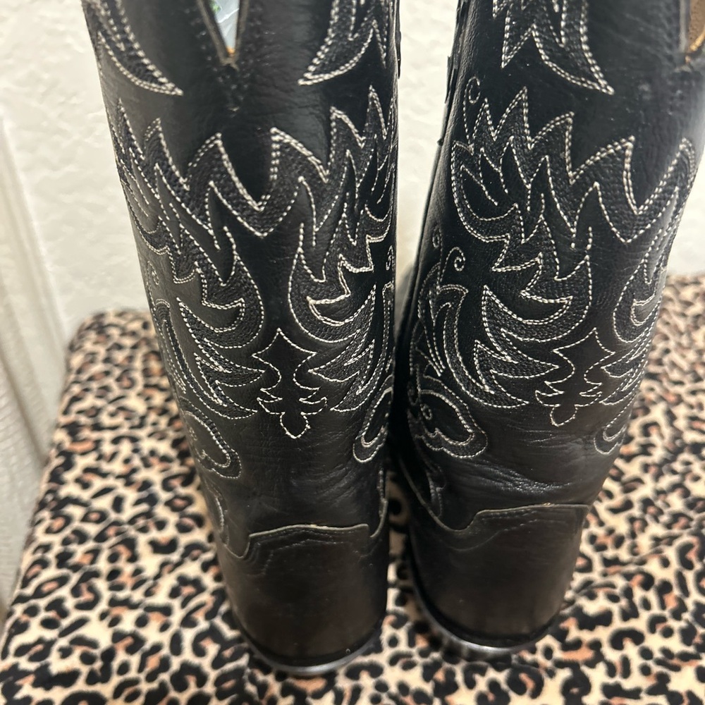 Gorgeous Lucchese  Ostrich leather and embroidered boots  size 81/2 unworn - Picture 7 of 15